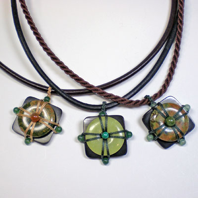 micro macrame pendants