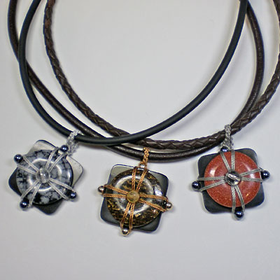 micro macrame pendants