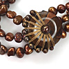 Micro Macrame freshwater pearl bracelet 