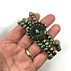 Micro Macrame freshwater pearl bracelet 
