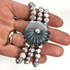 Micro Macrame freshwater pearl bracelet 