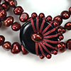 Micro Macrame freshwater pearl bracelet 