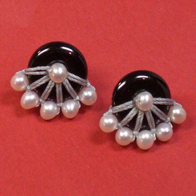 micro macrame earrings