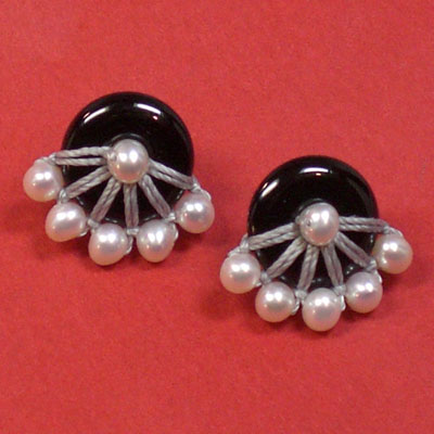 micro macrame earrings