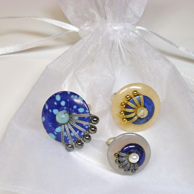 Artisan micro macrame rings