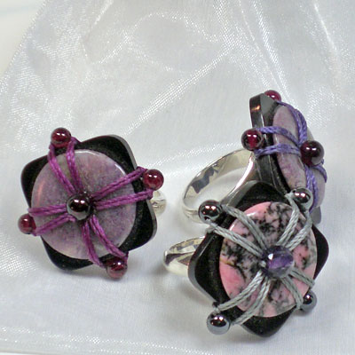 micro macrame rings
